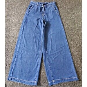 Banana Republic High-Rise Wide Leg Jeans Women's 26/2 Blue Denim Boho Hippie 90s